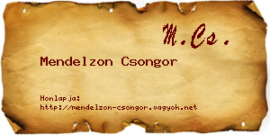 Mendelzon Csongor névjegykártya